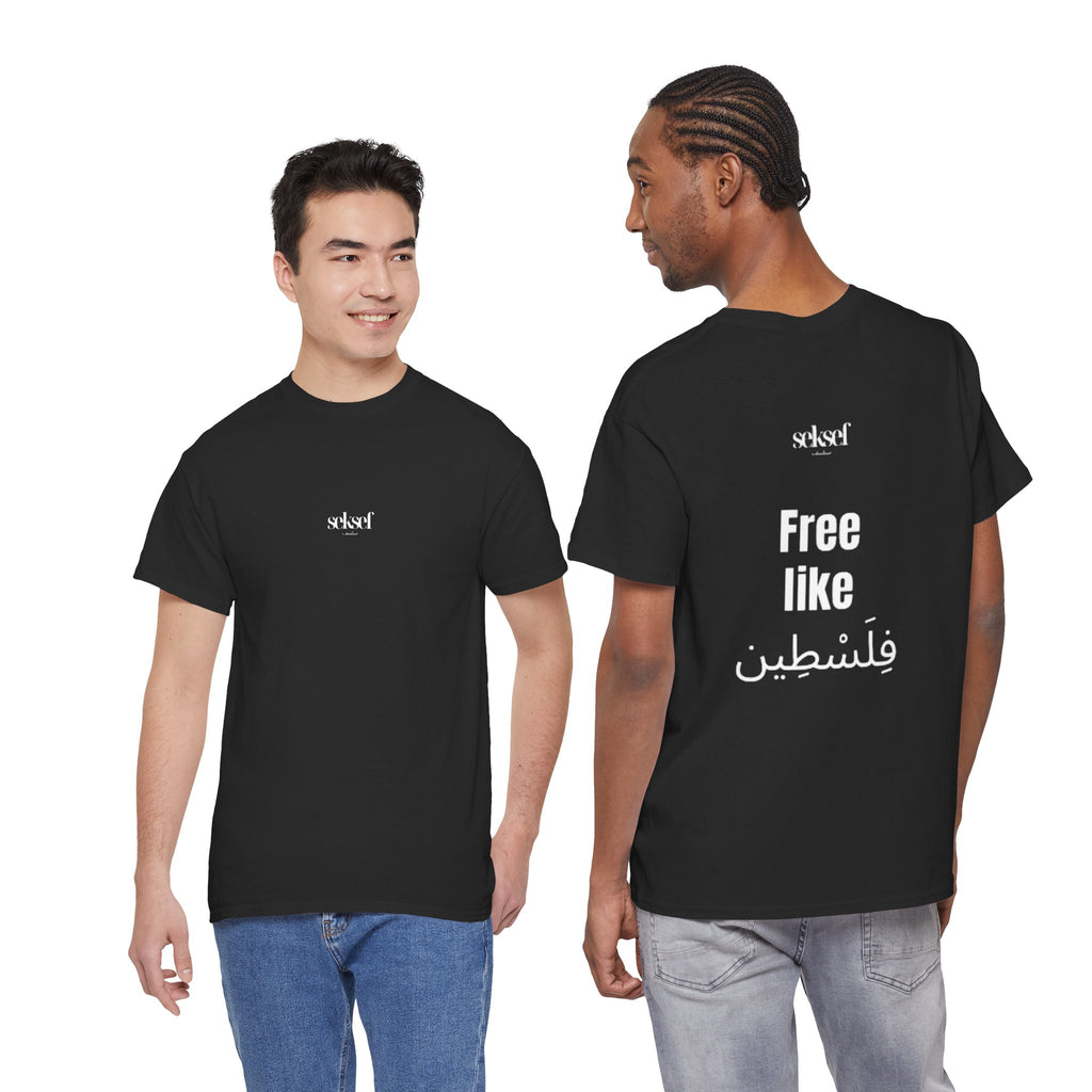 Graphic Tee — "Free Like فلسطين" SekSef Solidarity Shirt