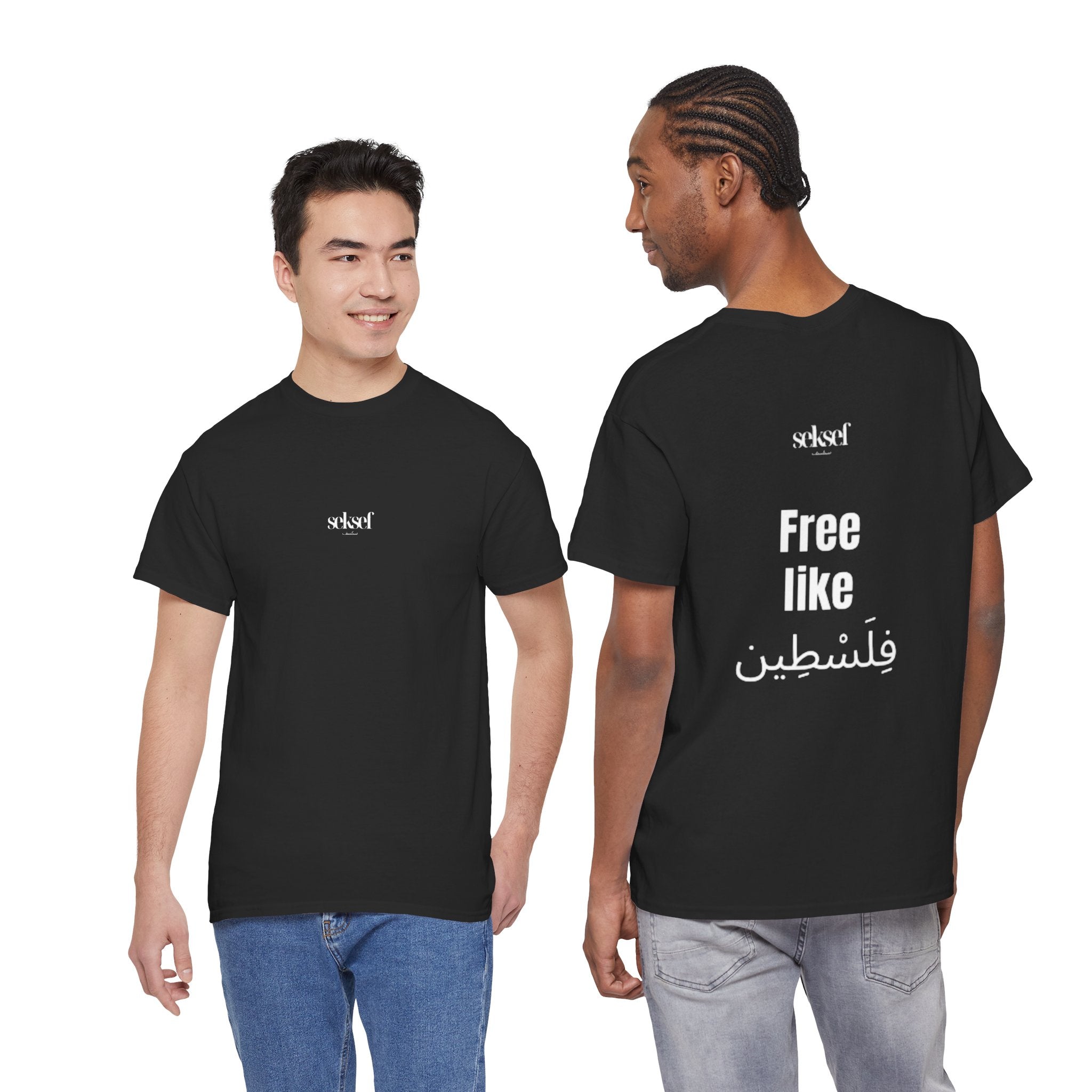Graphic Tee — "Free Like فلسطين" SekSef Solidarity Shirt
