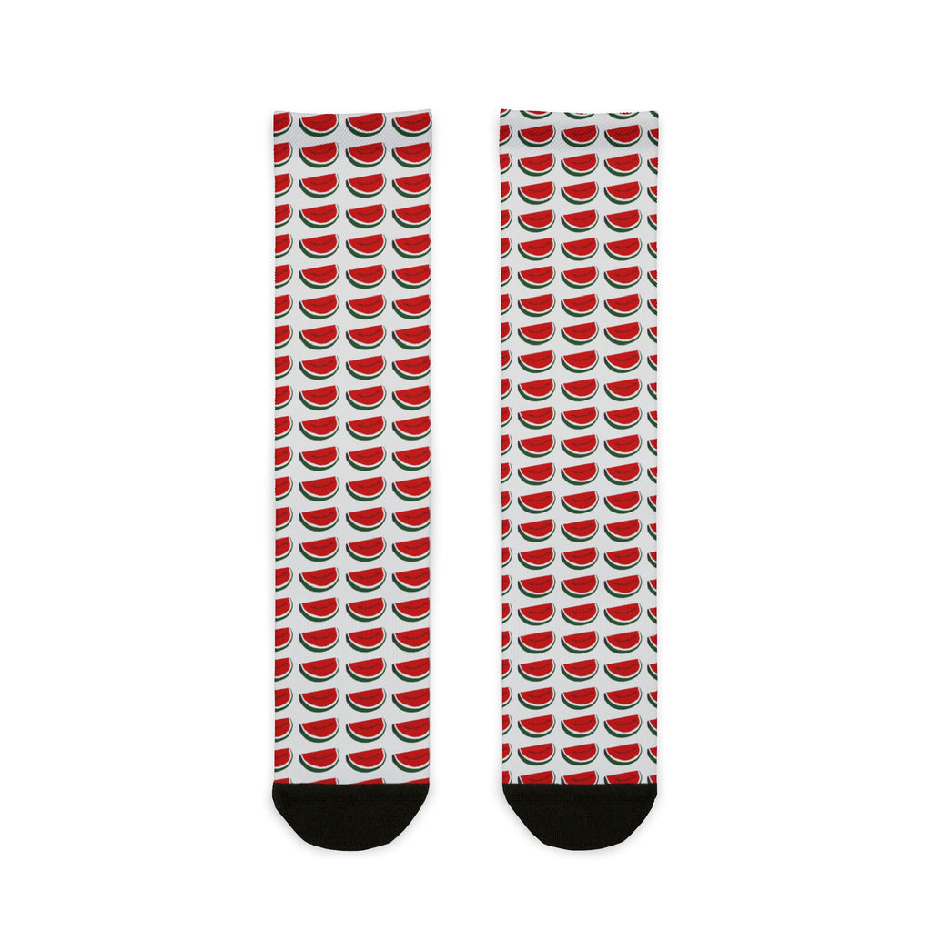 Watermelon Pattern Crew Socks — Fun Summer Fruit Sublimation Socks
