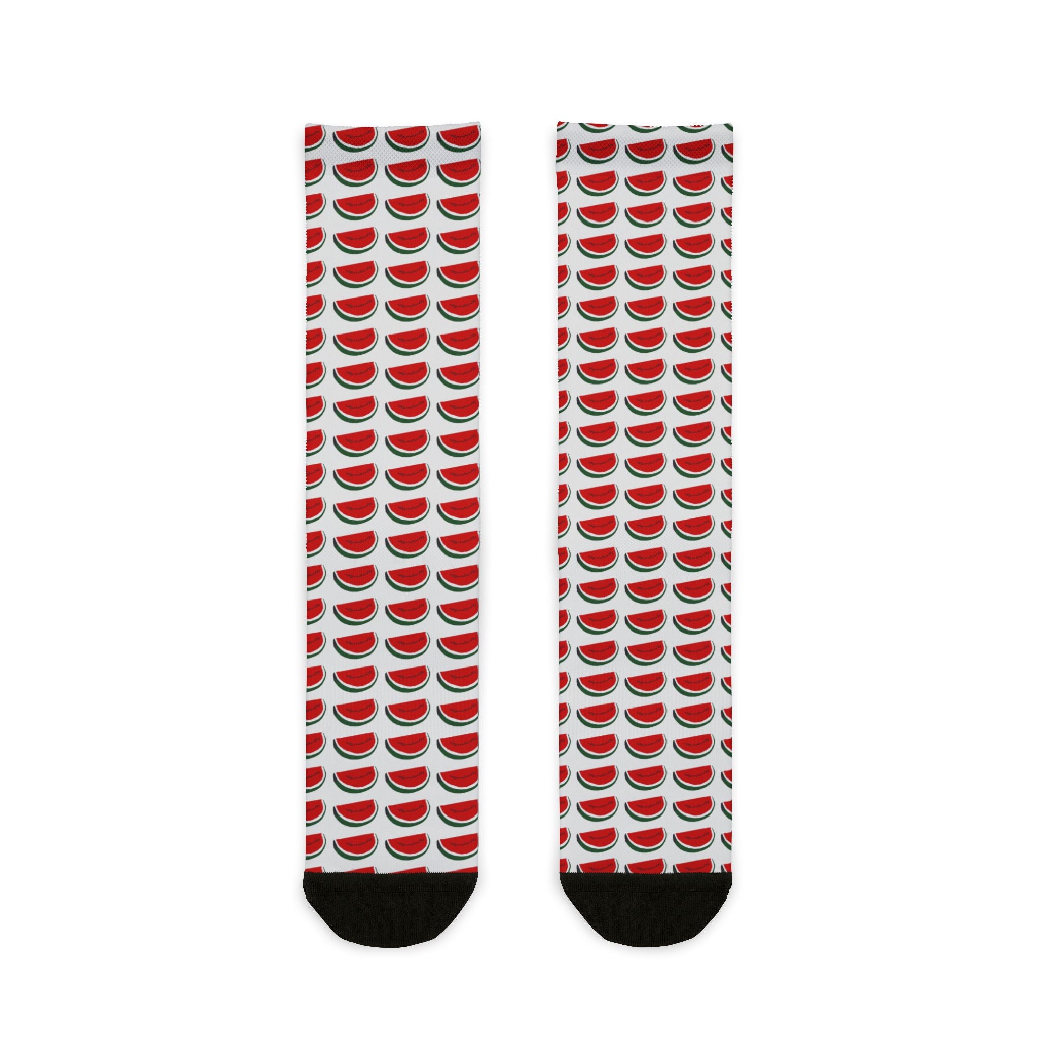 Watermelon Pattern Crew Socks — Fun Summer Fruit Sublimation Socks