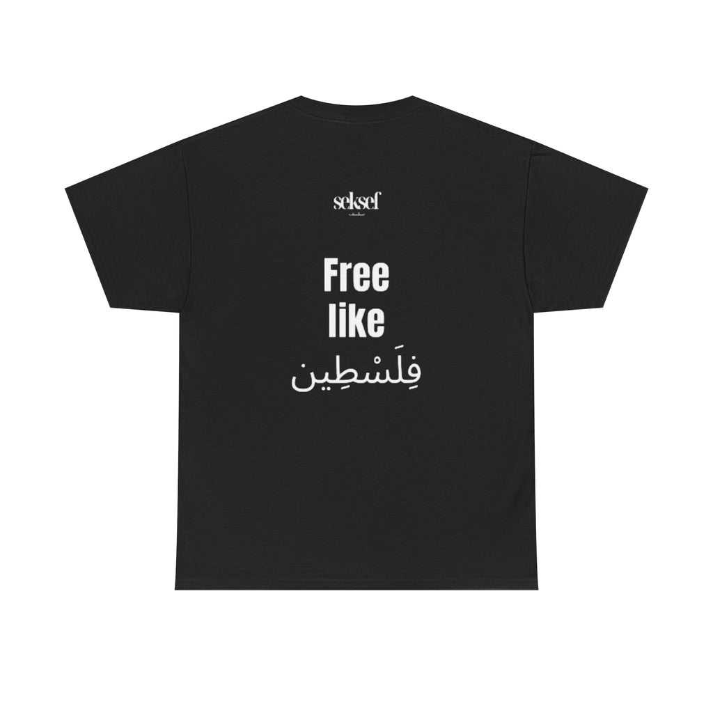 Graphic Tee — "Free Like فلسطين" SekSef Solidarity Shirt