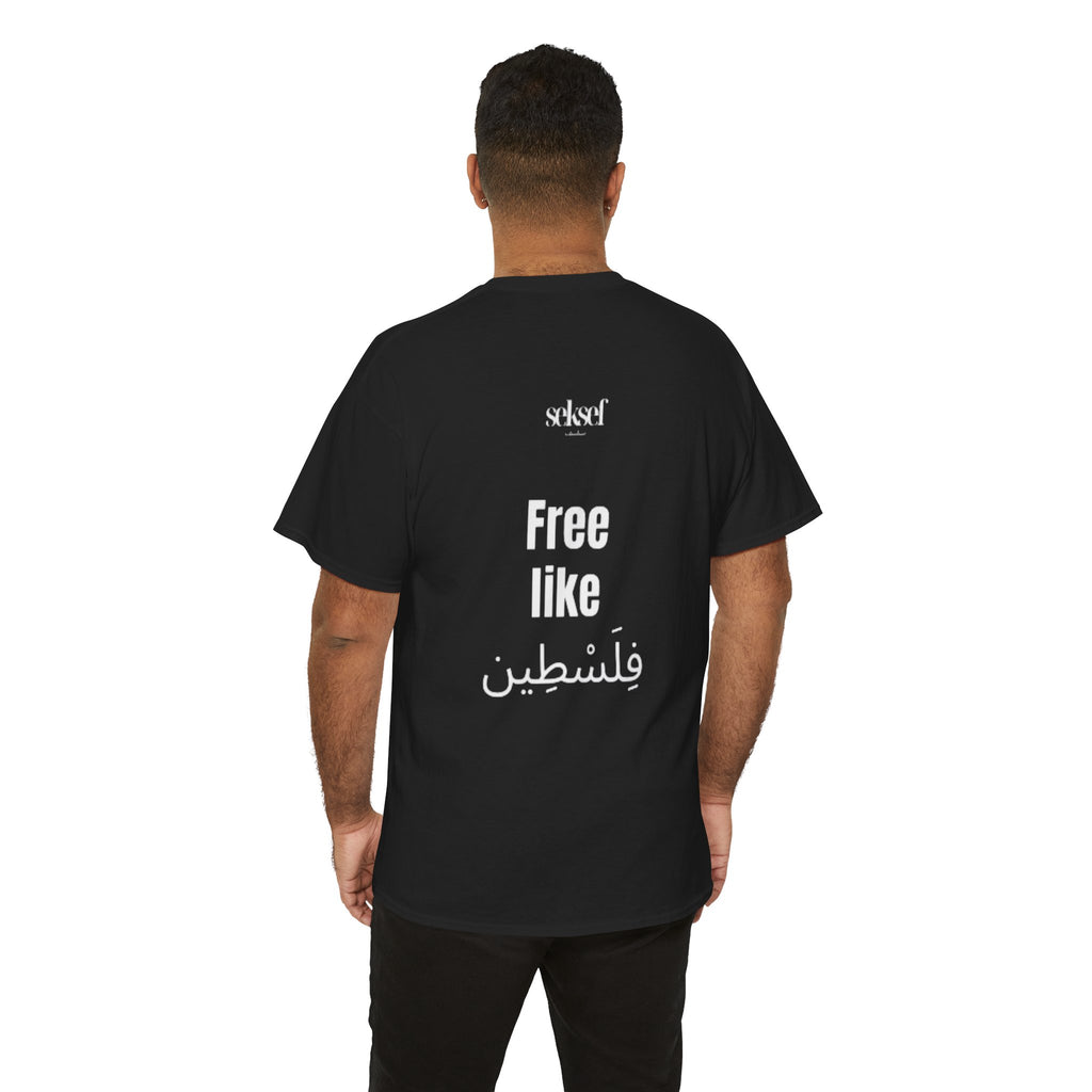 Graphic Tee — "Free Like فلسطين" SekSef Solidarity Shirt