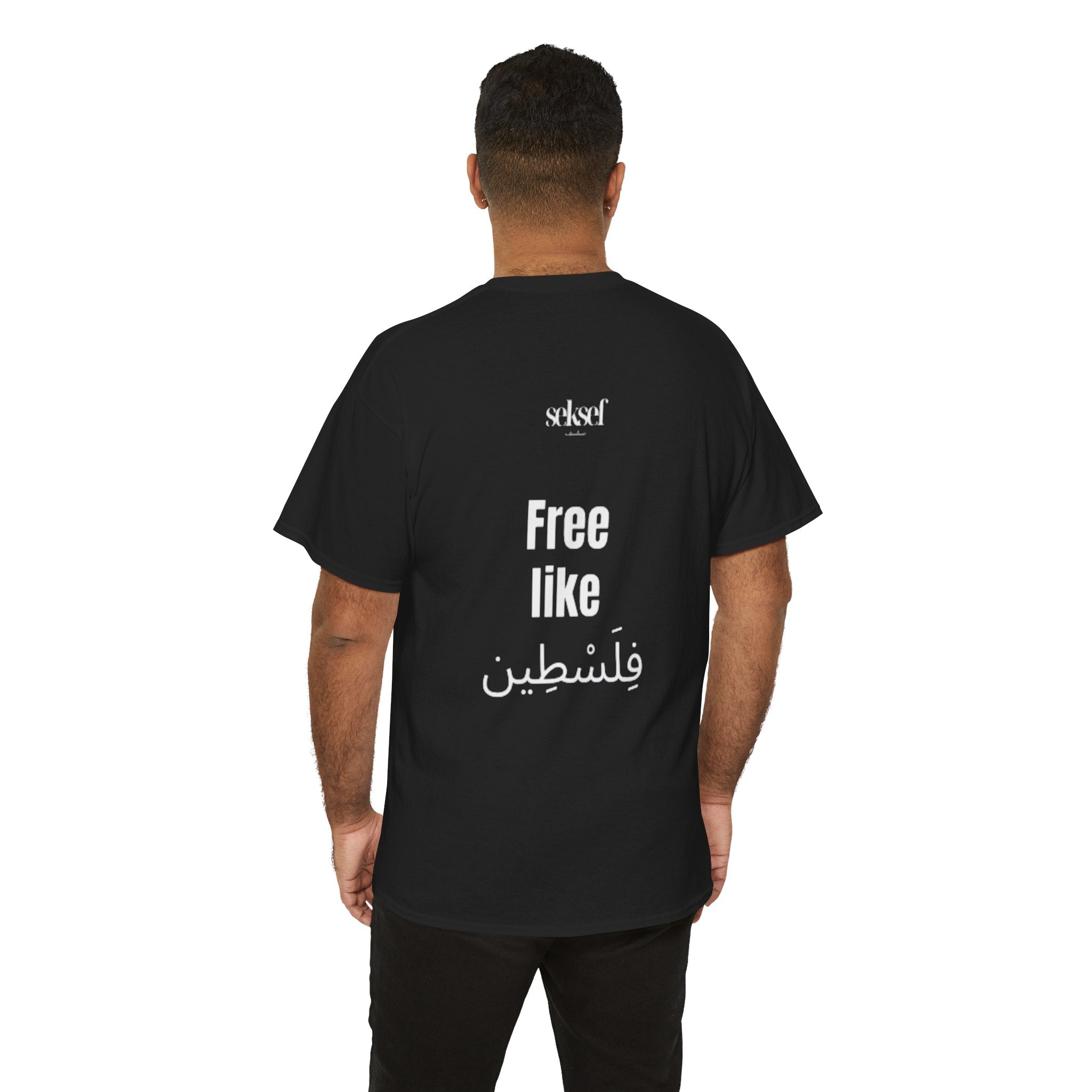 Graphic Tee — "Free Like فلسطين" SekSef Solidarity Shirt