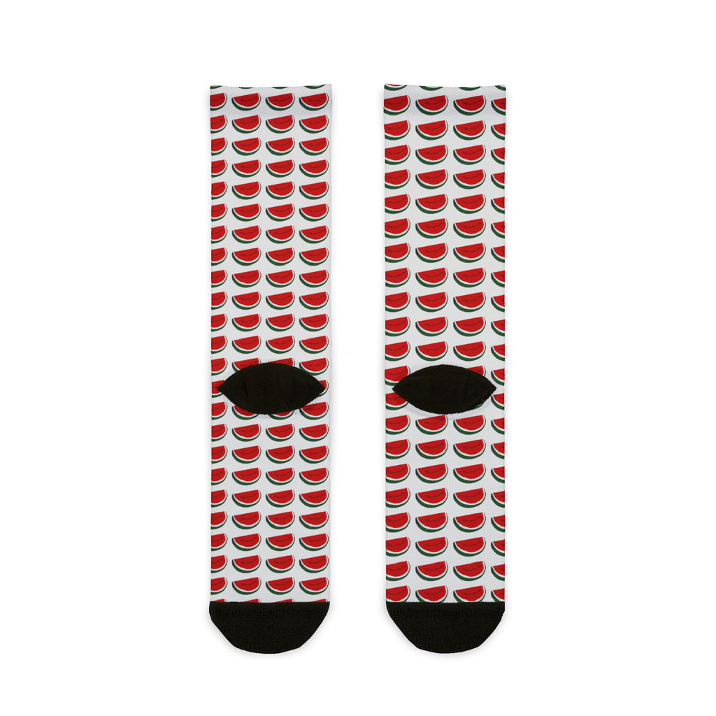 Watermelon Pattern Crew Socks — Fun Summer Fruit Sublimation Socks