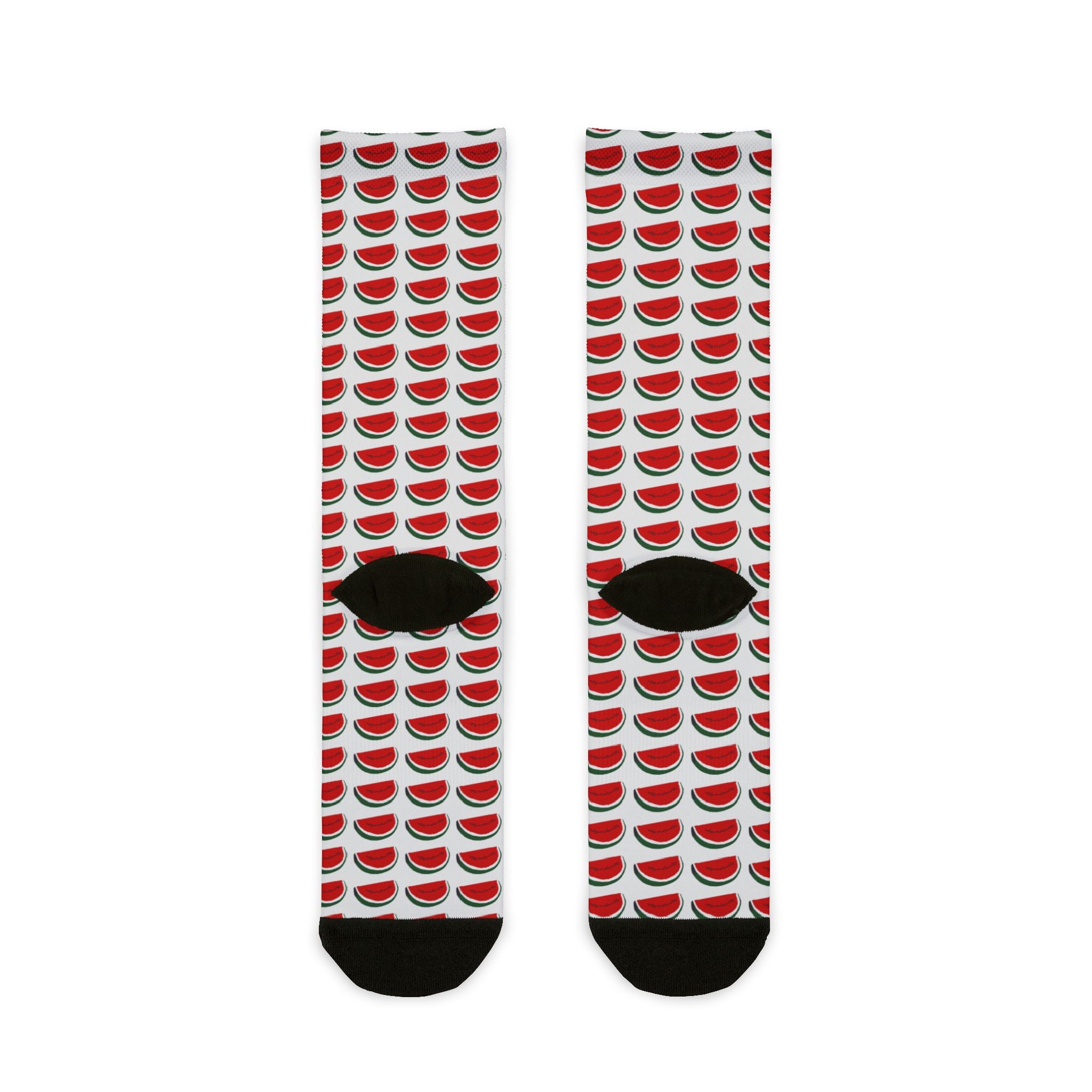 Watermelon Pattern Crew Socks — Fun Summer Fruit Sublimation Socks